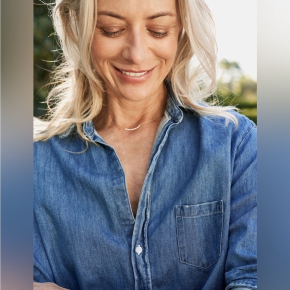Frank&Eileen Eileen Button-Up Shirt Famous Denim Size: L Stonewashed Indigo - Picture 7 of 16